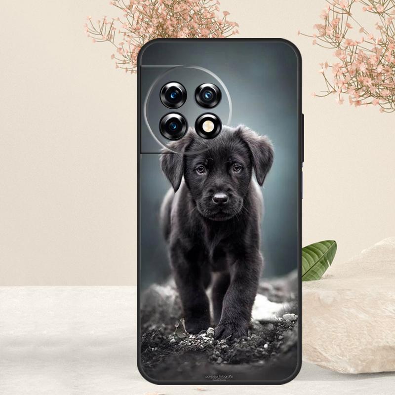 Black Labrador Dog Case For OnePlus 15 R 13 13T 13R 12 12R 11 10T 8T 9 10 Pro Nord 5 CE 4 2 3 Lite N20 N30 Cover