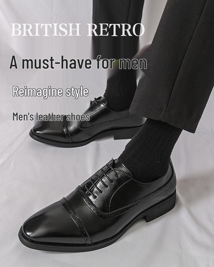 Men's Large Size Formal Leather Shoes - Business, Nightclub, Wedding Groom Collection