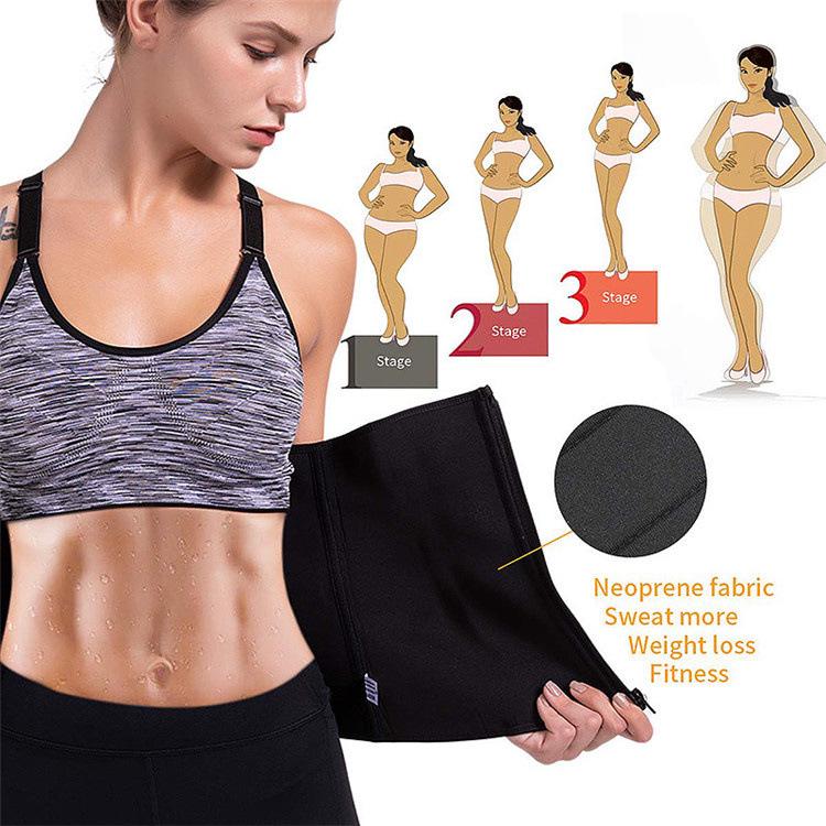 Zipper Waist Trainer & Yoga Bodysuit with Sweat Abdominal Belt for Fitness & Waist Shaping