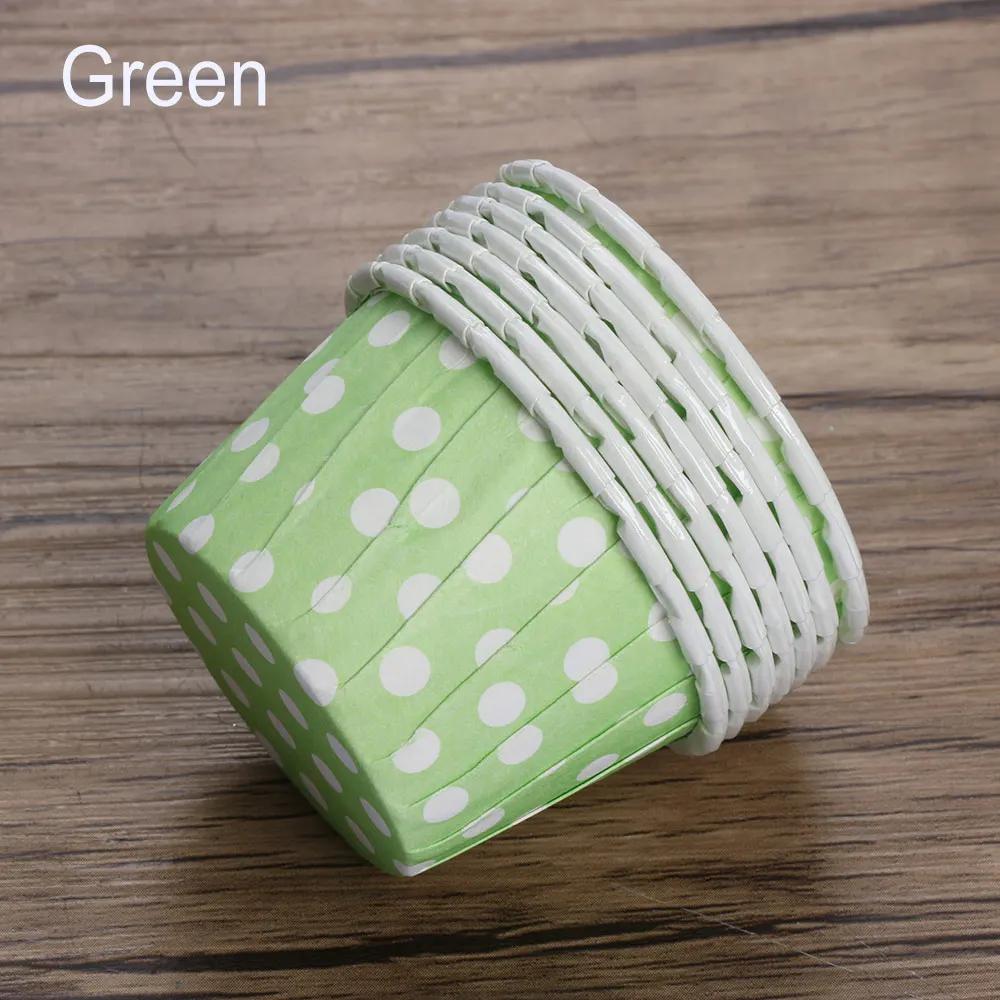 100Pcs/Lot Cupcake Paper Muffin Cupcake Dot Decorate Paper Grease-proof Liners Baking Case Mold Decorate Cake Baking Wrapper
