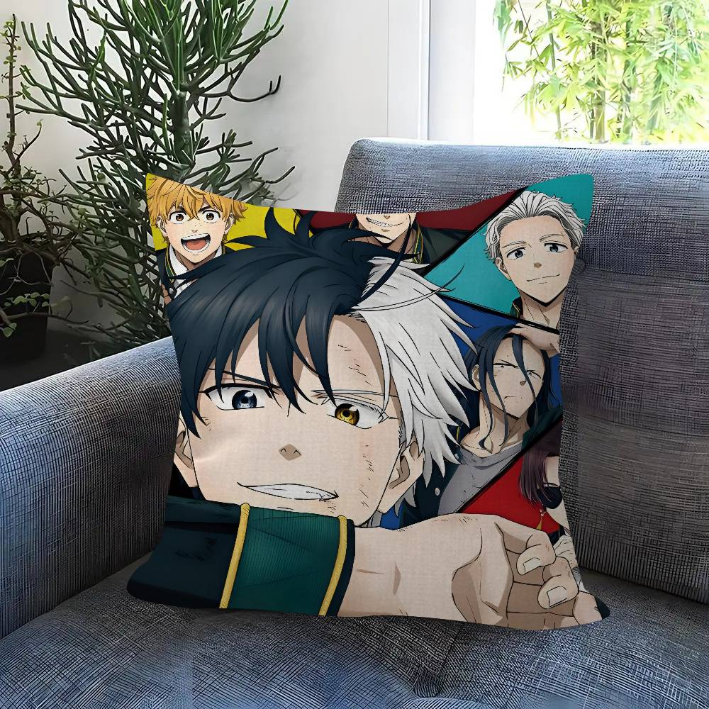 Japansk Anime Vindjacka Kudde Animekudde Soffsäng Huvudkudde Överdrag Kuddfodral 45x45 cm Mode
