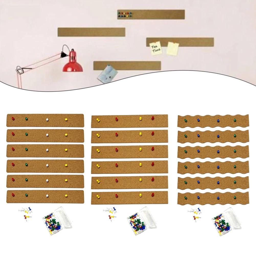 Multipurpose Organize Corkboard Strips Frameless Living Room Reminders Cork Strips Office Surfaces Display Memos