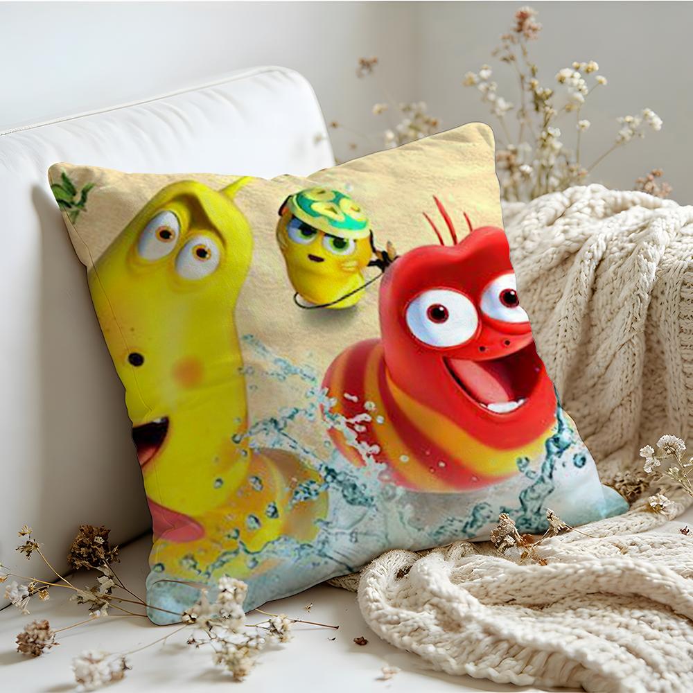 Cushion Cover  Linen  SkinFriendly Soft Decorative Case For Sofa Home Decor Funny LLarva Pillow cover
