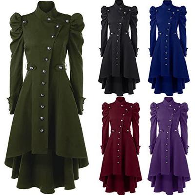 Fashion Women's Gothic Hooded Cloak Party Costume Tailcoat Long Sleeve Jacket