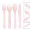 100 Pcs Disposable Wooden Cutlery Forks/Spoons/Cutters Knife Party Supplies Kitchen Utensil Dessert Tableware Packing Set