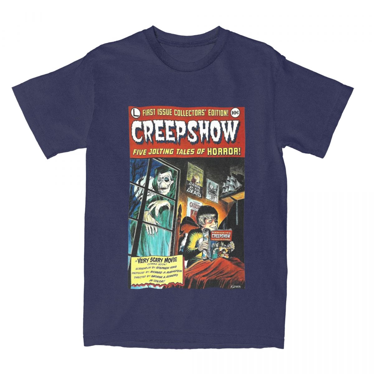 

Summer Vintage Horror Creepshow Film Shirt Accessories for Unisex Women Pure Cotton Fashion Creepshow Movie Lover Fan Tshirt 4XL