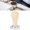 Coffee Tamper Detachable Food Grade Stainless Steel Flat Bottom Coffee Powder Press Hammer with Wooden Handle