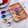 Musical Cutlery Guitar Shaped Coffee Spoon Metallic Stainless Steel Stirring Teaspoon Creative Dessert Ice Cream Scoop  Tools