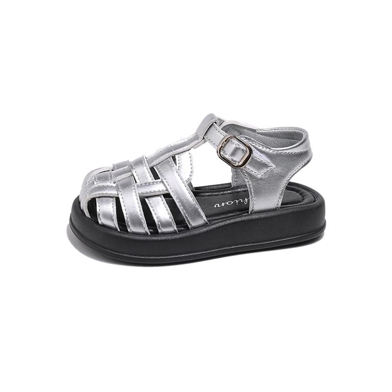 

Children Weave Sandals Boys Girls Toes Capped Roman Shoes Kids Summer Beach Shoes Breathable Non-slip Soft Sole 24