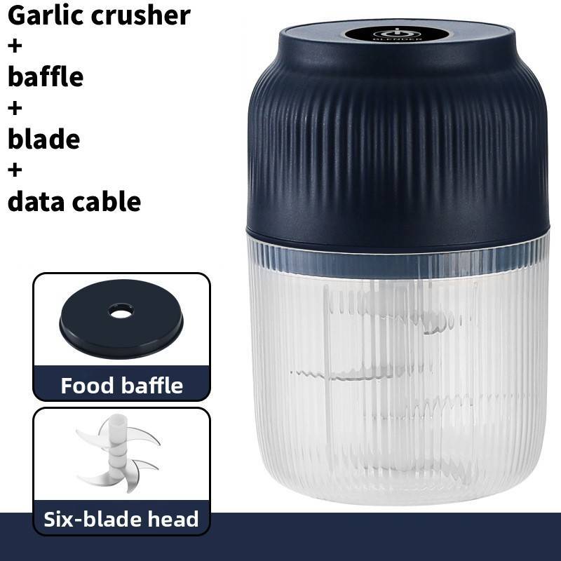 

Electric Garlic Crusher Rechargeable Compact Food Processor With Double Blade For Home Cooking синий