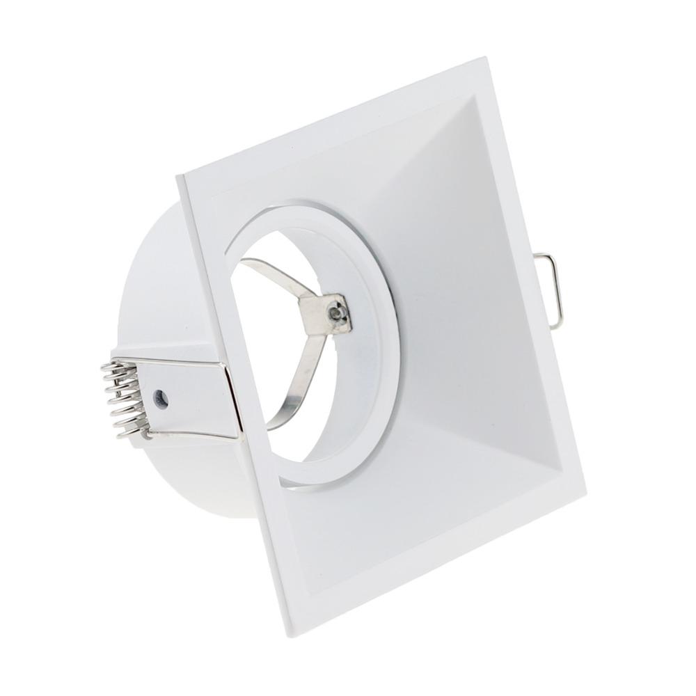 LED Downlight Ceiling Light Fixtures Square Recessed MR16 GU10 Fixture White Black Adjustable LED Ceiling Spot Light Frame