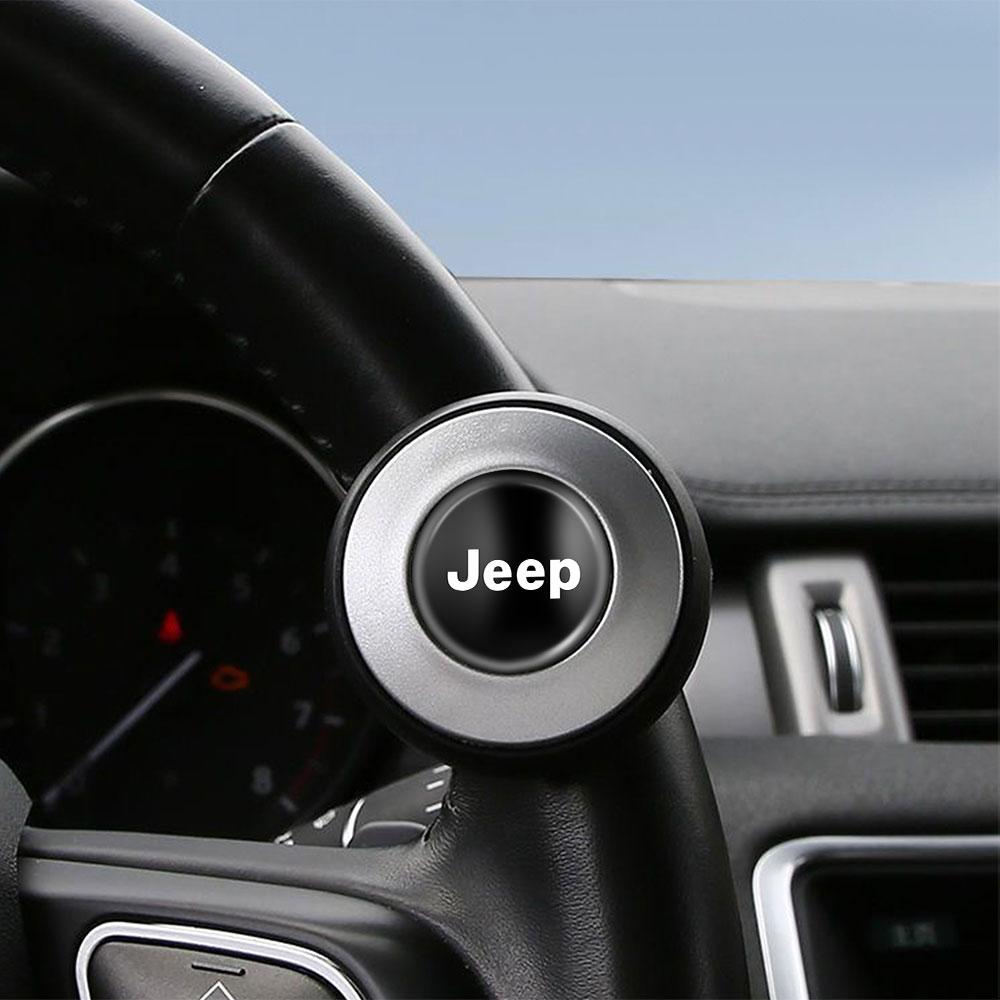 Pour Jeep Volant de Voiture Booster Couvre-Volant Antidérapant Bouton Tournant Pour Jeep Cherokee Compass Trail Hawk Liberty