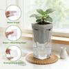Automatic Self-Watering Flower Pot, Translucent Plastic Planter with Drainage Holes, For Succulents & Cuttings, Home Gardening Decor
