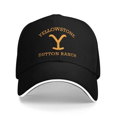 Yellowstone Dutton Ranch Grafický Potisk Baseballová Čepice Denní Ležérní Sendvičová Kšiltovka Unisex Prodyšná Nastavitelná Snapback Čepice