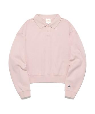 LEE Women'S Union Pique Collar Sweatshirt Pink