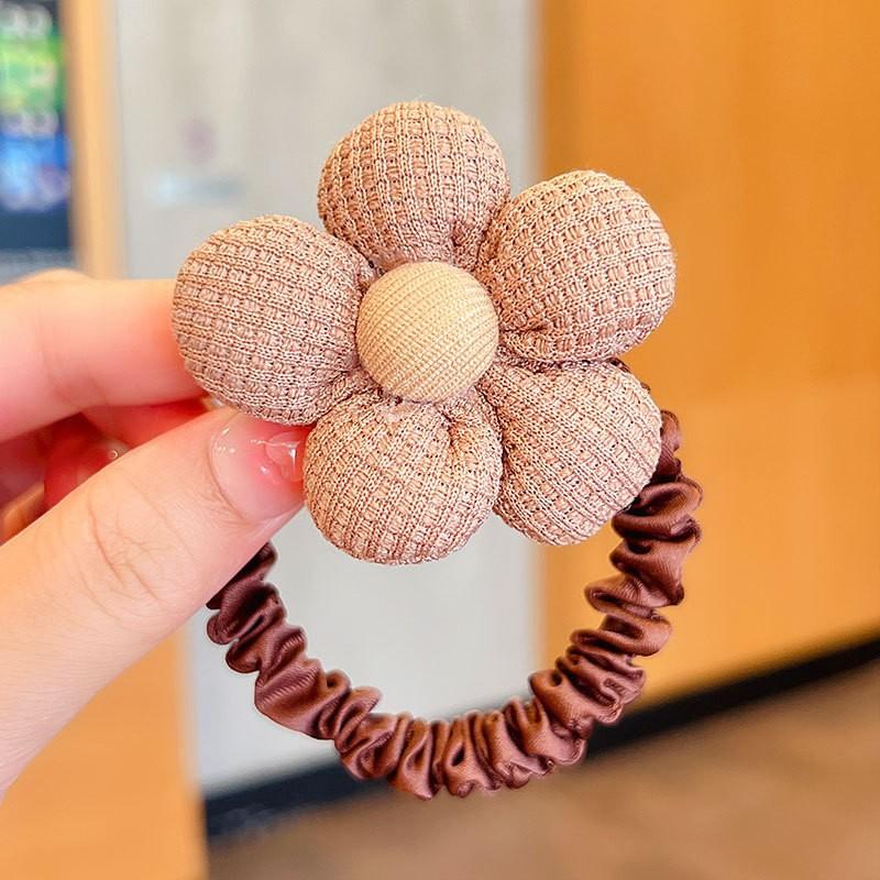 Korean Cute Flower Scrunchie Children Girls Kid Elastic Hair Rubber Band Accessories Tie Hair Ring Rope Headdress Ornaments