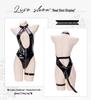 Man Yan Sexy Halter Patent Leather Catwoman Bodysuit Set