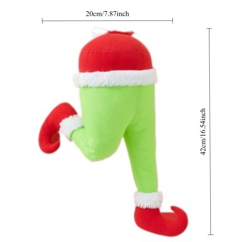 

Plush Christmas Tree Decoration Half Body Santa Elf Legs Fun Christmas Atmosphere Home Decoration