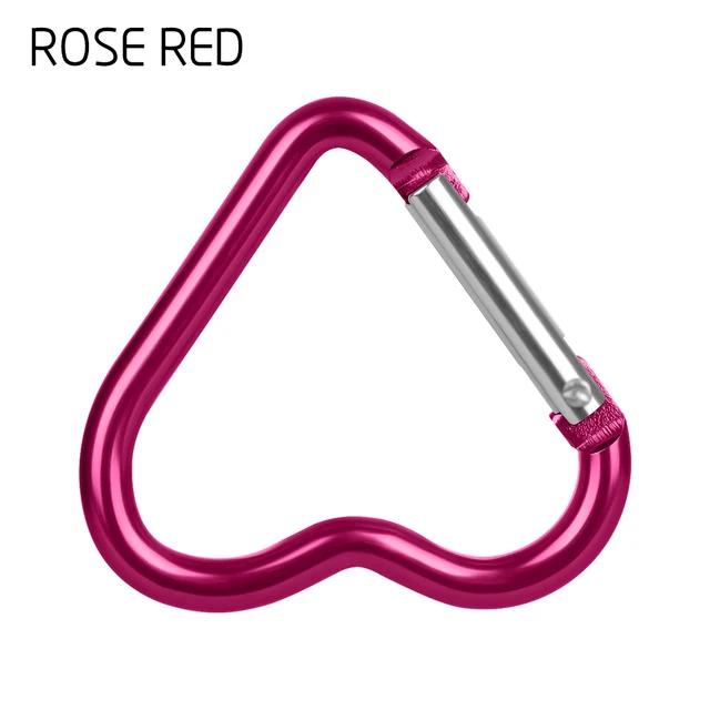 1Pcs Heart-Shaped Mini Metal Carabiner Buckle Hook Clip for Backpack Keychain Outdoor Hiking Climbing Survival Gear
