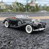 1:24 1936 Benz 500K Legierungs-Automodell Druckguss-Metallspielzeug Klassisches Fahrzeug Automodell Simulation Geräusch und Licht Sammlung Kindergeschenk
