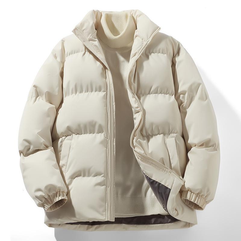Men S Winter Loose Stand Collar Cotton Puffer Jacket