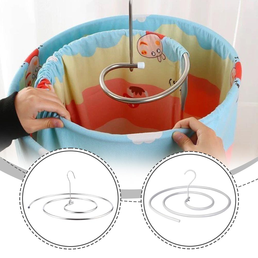 Spirals Drying Rack Round Rotating Space Saving Stainless Steel Bed Sheet Hanger Multi-functional Household Dorm Balcony Drying