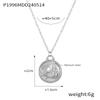 Fenny Fashion Embossed Stars 12 Constellations Round Brand Pendant Necklace 18K Gold Plated Stainless Steel Jewelry