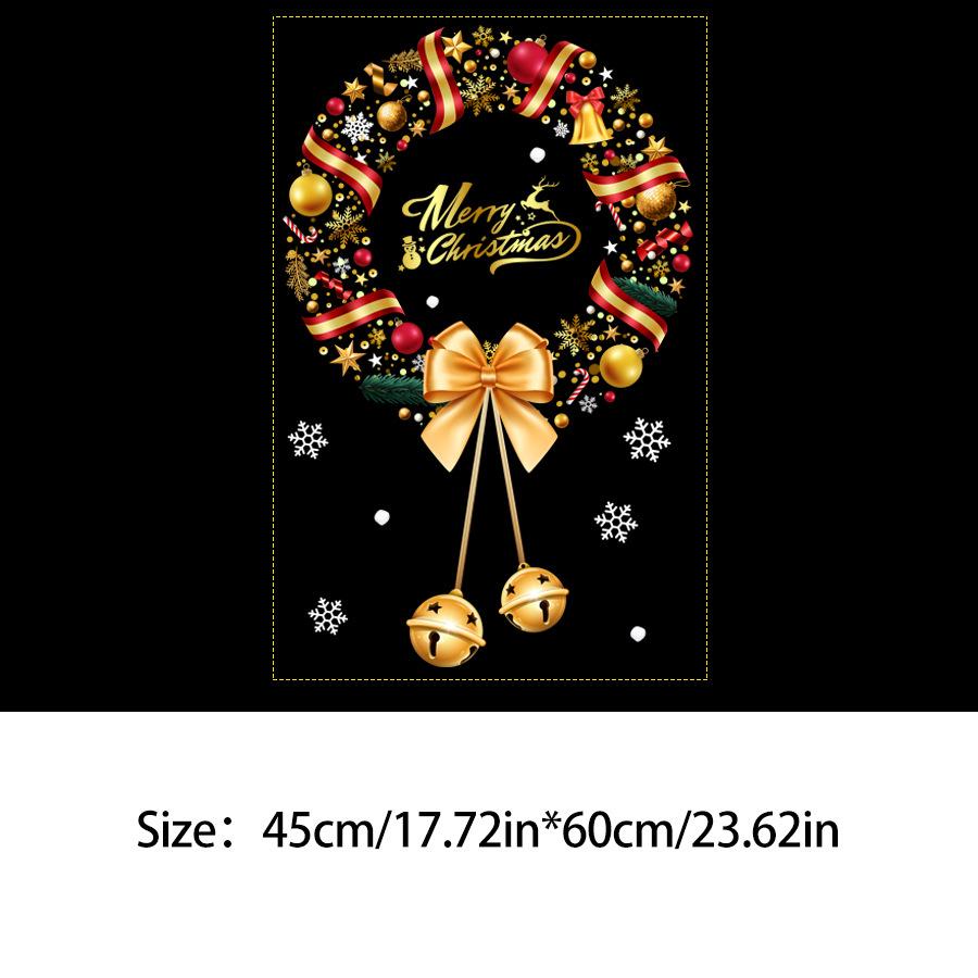 

Рождественский венок Электростатические наклейки на стену и окно для декора детской комнаты 45X60CM