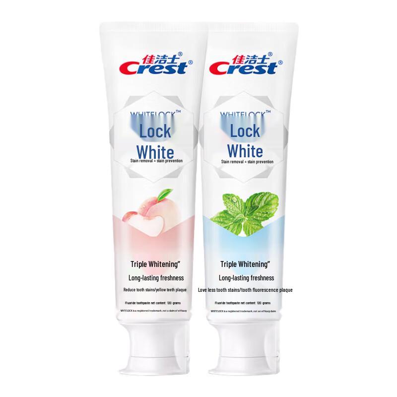 

Crest Whitening Toothpaste with Ocean Mint & White Peach (Twin Pack, 2x120g)