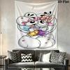 Diddl Wall Tapestry Aesthetic Wall Hanging Printed Fabric Blanket Decorative Tapestries for Bedroom Living Room Home Decor