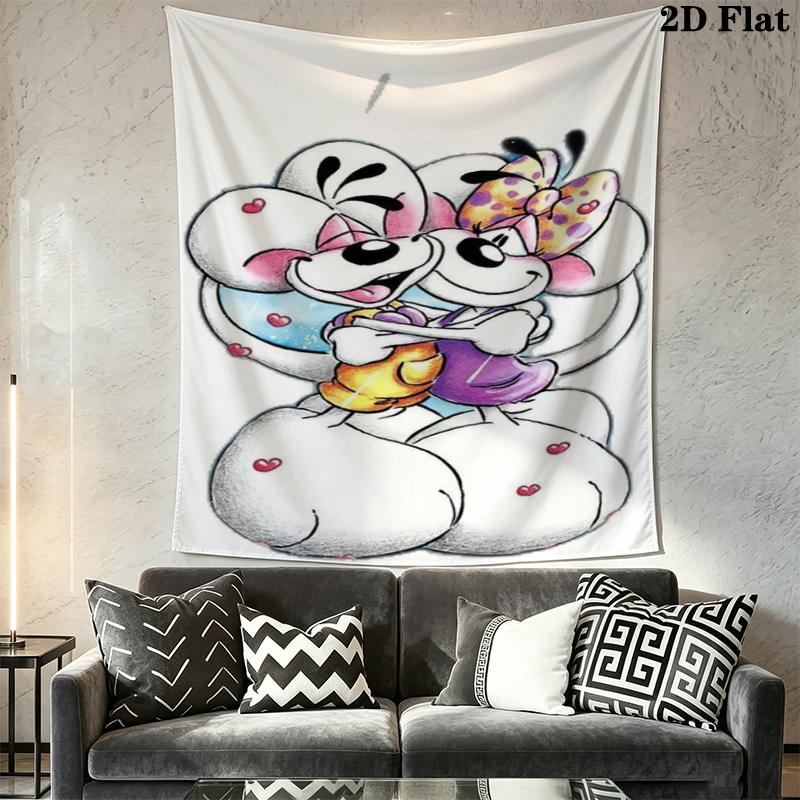 Diddl Wall Tapestry Aesthetic Wall Hanging Printed Fabric Blanket Decorative Tapestries for Bedroom Living Room Home Decor