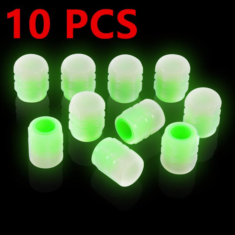 

10/20 шт. Универсальные светящиеся колпачки штоков Колпачки клапанов шин Ручной работы Крышка штока Светящиеся клапаны Насадки Автомобильные аксессуары
