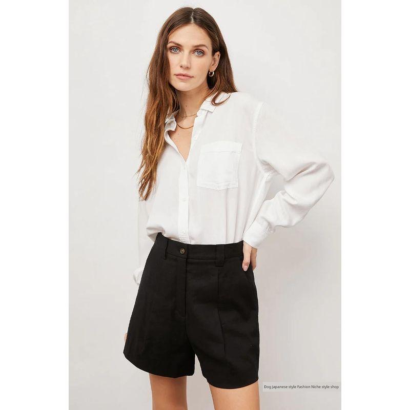 

New Arrival US Dollars Pure R s Niche Style Barrett Tencel Rayon Cool Easiest for Match Minimalist Long Sleeve Shirt for Women White XS