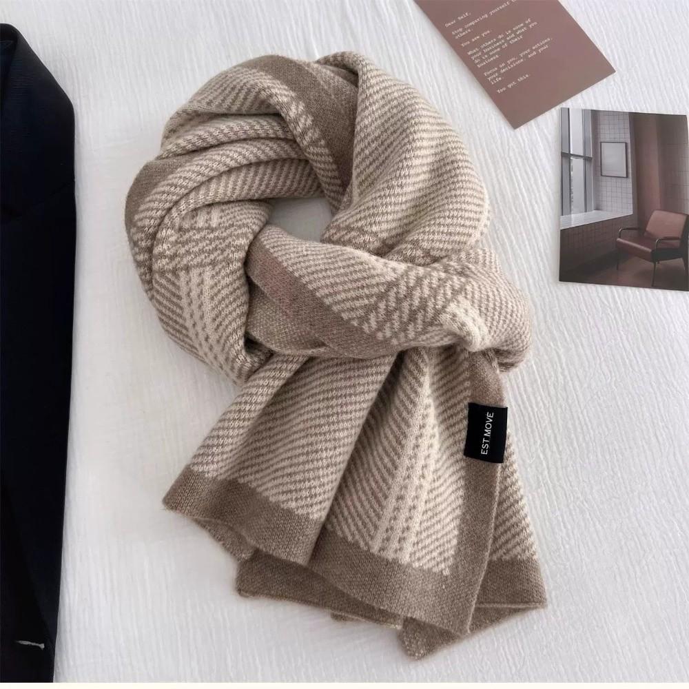 All-Match Design Knitted Neck Warmer Soft Knitted Fashion Scarf Versatile Scarf For Men Women