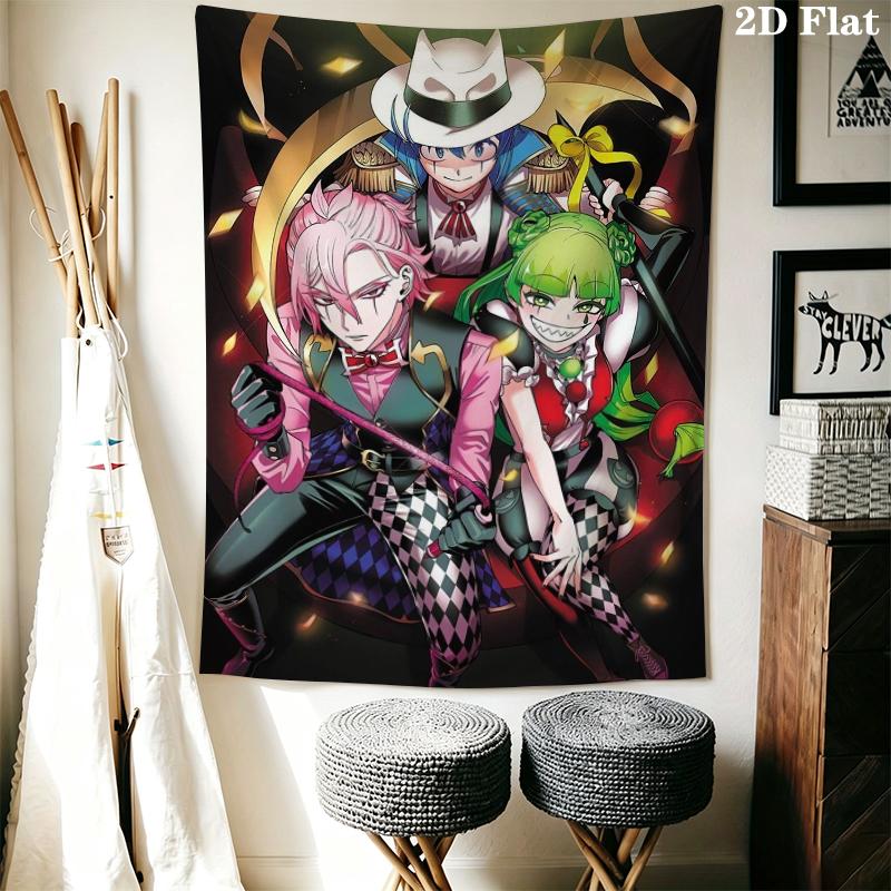 Iruma Kun Wall Tapestry Aesthetic Wall Hanging Printed Fabric Blanket Decorative Tapestries for Bedroom Living Room Home Decor