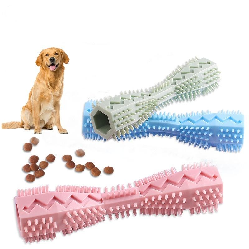 1PC Pet Supplies Dog Chew Toy Pet Chew Leaky Toy TPR Material Dog Toothbrush Grinding Teeth Cleaning Stick