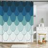 Colorful Fish Scale Waves Geometric Shower Curtains 3D Printed Waterproof Fabric With Hooks Home Decor Bathroom Curtain