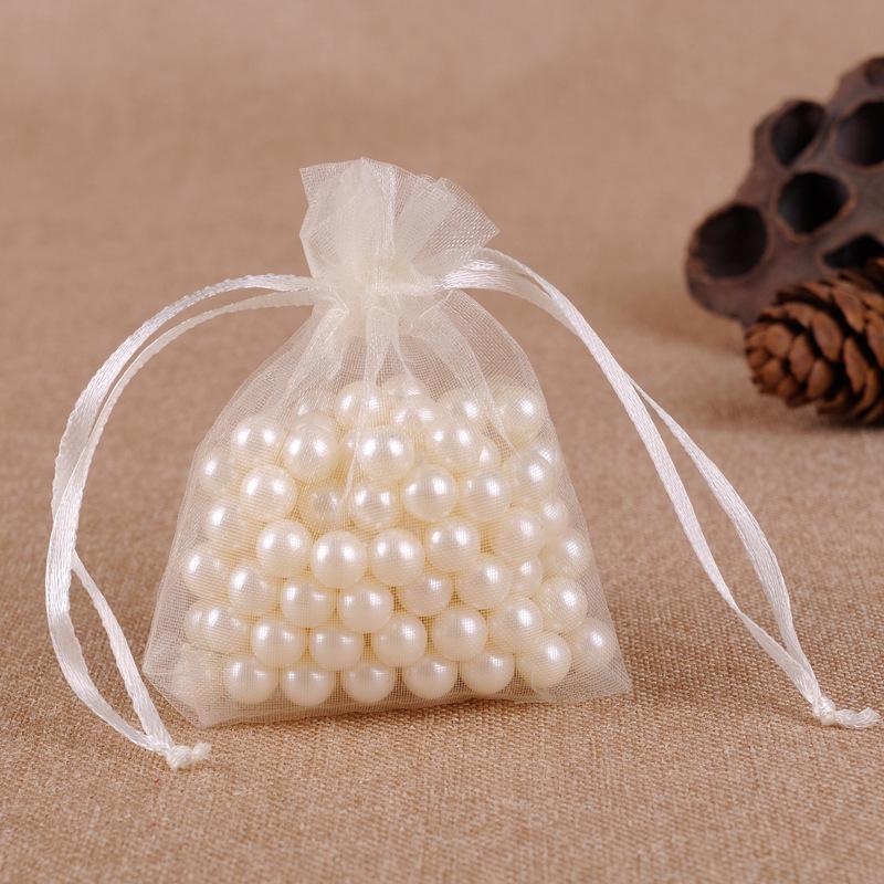 100PCS Various colors and sizes Organza Drawstring Bag Jewelry Packaging Bags Wedding Gift Storage Drawstring Pouches