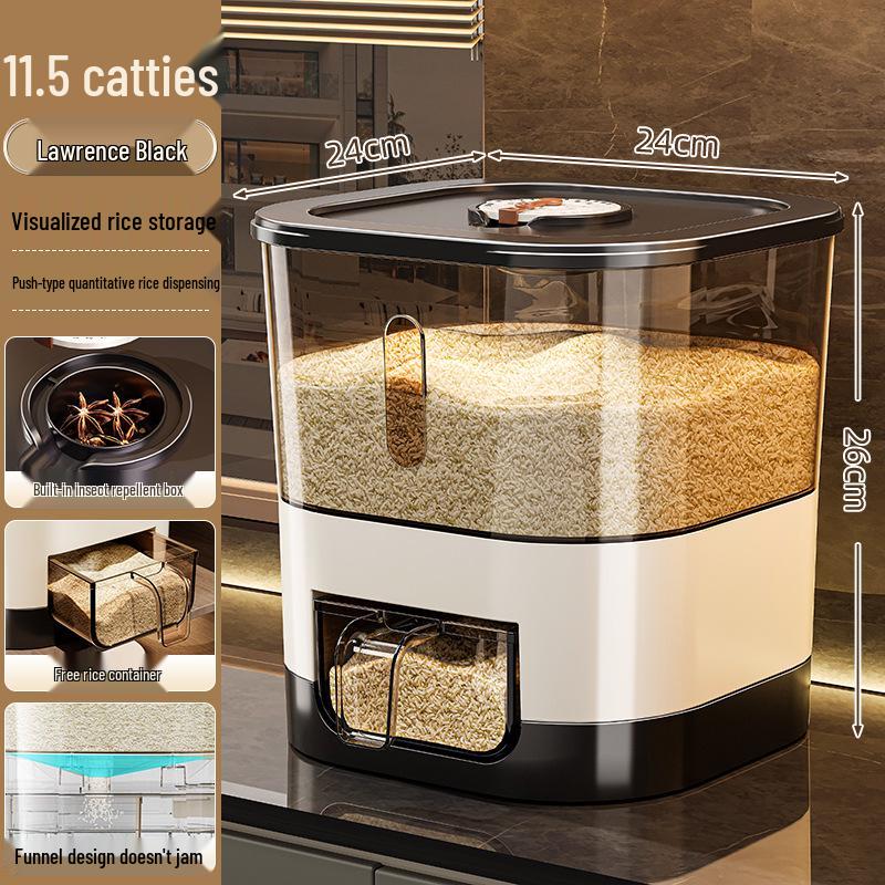 2025 Model Airtight Rice Storage Container: Moisture & Insect-Proof, Flour Barrel, Home Use