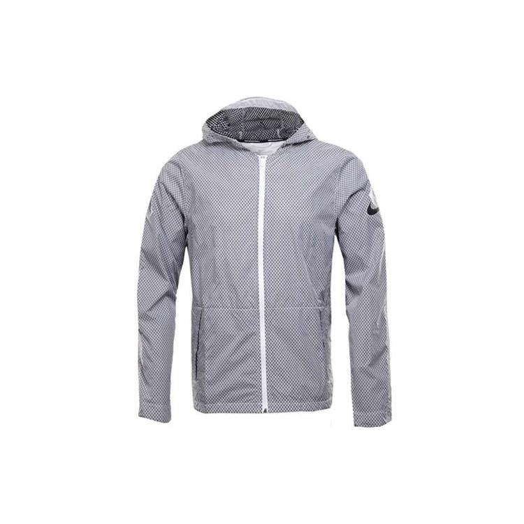 Nike Sports Training Windproof hooded Jacket Gray Men s 848532-010 L