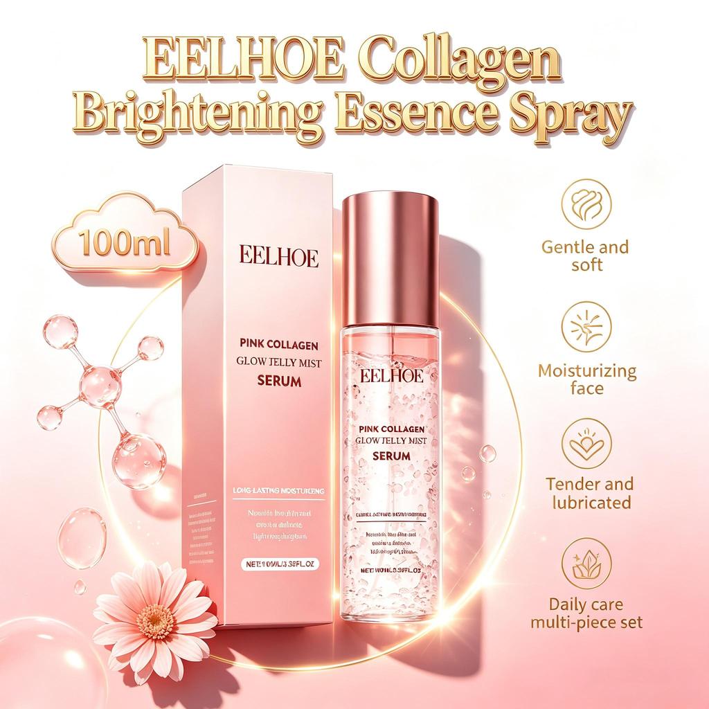 EELHOE collagen brightening essence spray gentle, soft, moisturizing, facial, tender and lubricating multi-piece daily care 100ml