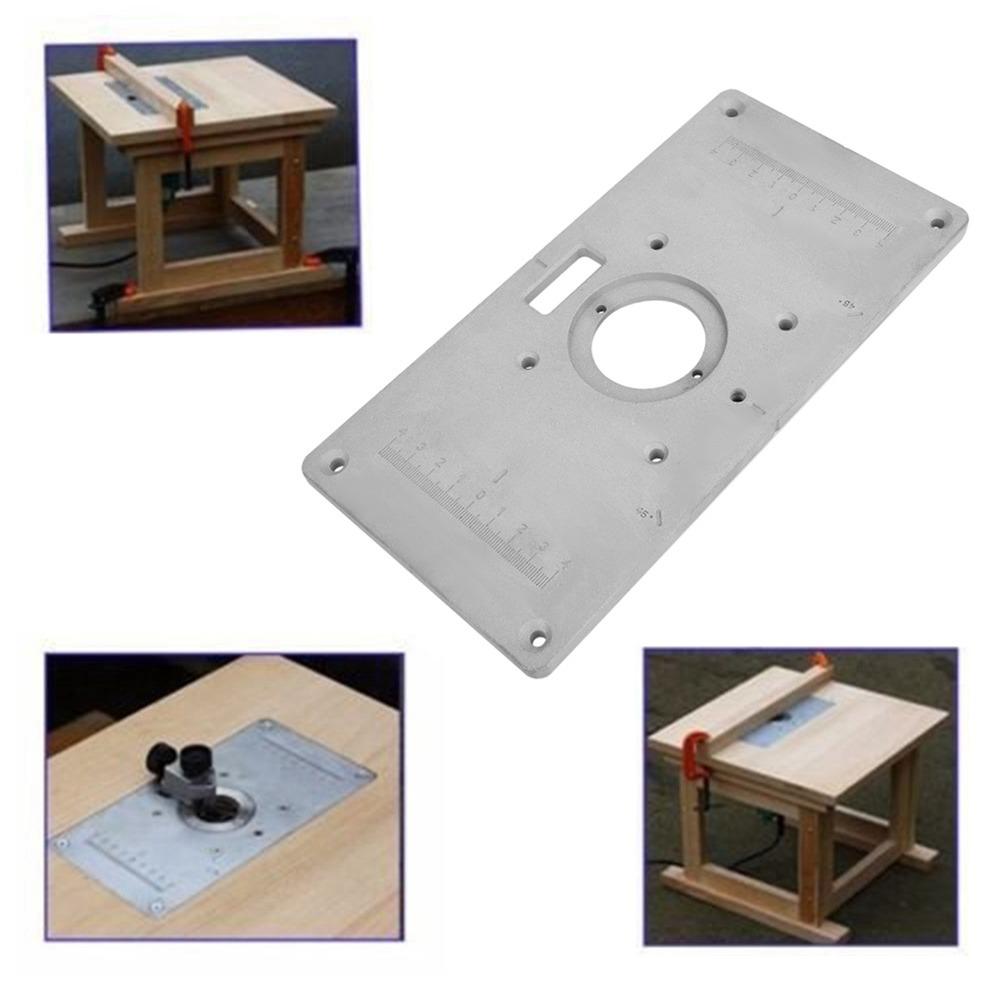 Aluminum Alloy Router Table Insert Plate 235mm x 120mm x 8mm Router Trimmer Plate For Woodworking