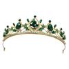 Jewelry Crown Headpiece Queen's Birthday Crown Ball Performance Fashion Alloy Green Wedding Headpiece