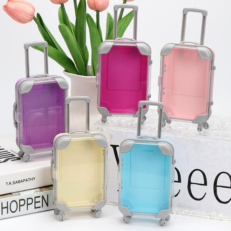 Mini Organizer per Ciglia Finte e Scatola Porta Gioielli - Design Valigia Trasparente