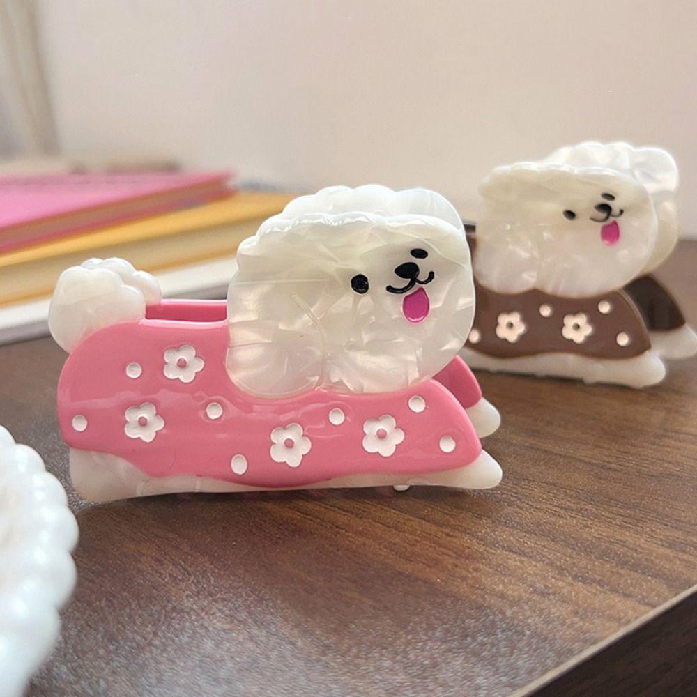 Acetic Acid Cute Puppy Acetic AcidHair Claw Flower Cartoon Hair Clip Animal Shark Clip  Girls