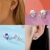 Heart Wings Stud Earrings 925 Silver Star Moon Design Women's Jewelry Devil's Eye Earrings Pendant Valentine's Day Jewelry Gifts