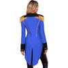 Womens Circus Ringmaster Tailcoat Double Breasted Deep V Neck Halloween Cosplay Jacket