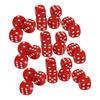 30Pcs Dice Set 6 Sided Round Corner White Number Dots Plastic Portable Game Dice for Board Games Math Teaching Red
