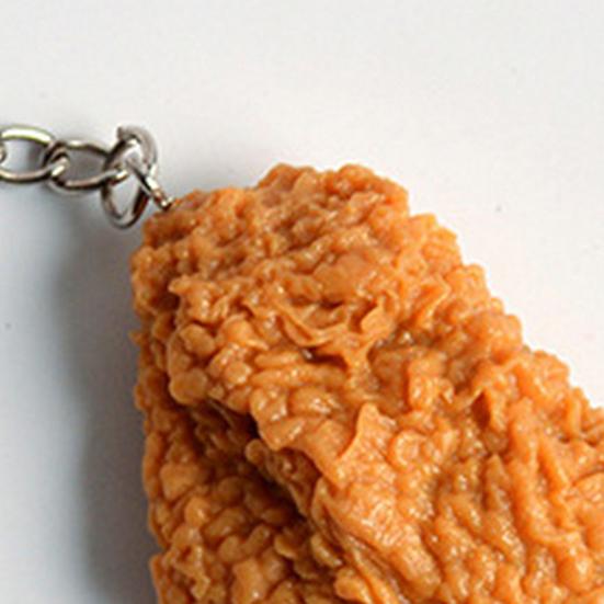 Klíčenka s jídlem Imitace Kuřecí stehno Křídla Kuřecí nugety Přívěsek