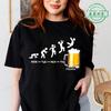 Women T Shirt Monday To Friday Drink Beer Funny Sports Fashion Casual T-shirt Skeleton FRIDAY Beer Graphic Tshirts Women Clothes